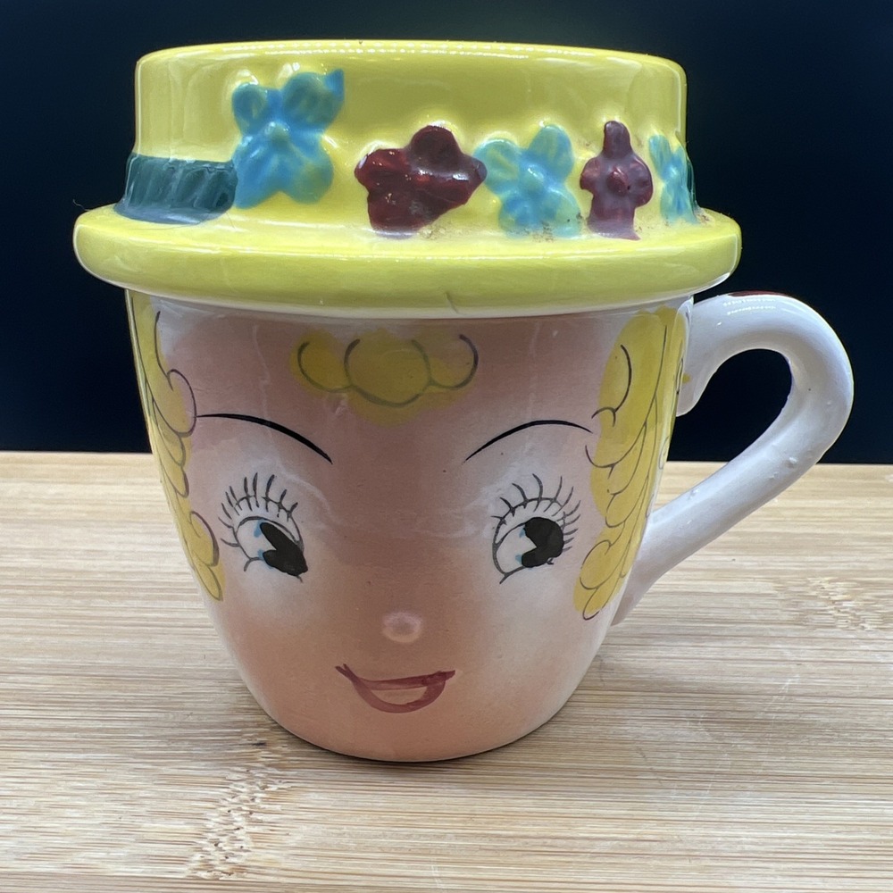 Vintage 1960 Coffee/Tea Mug "For Mom Only" with Removable Ashtray Hat  MG Japan